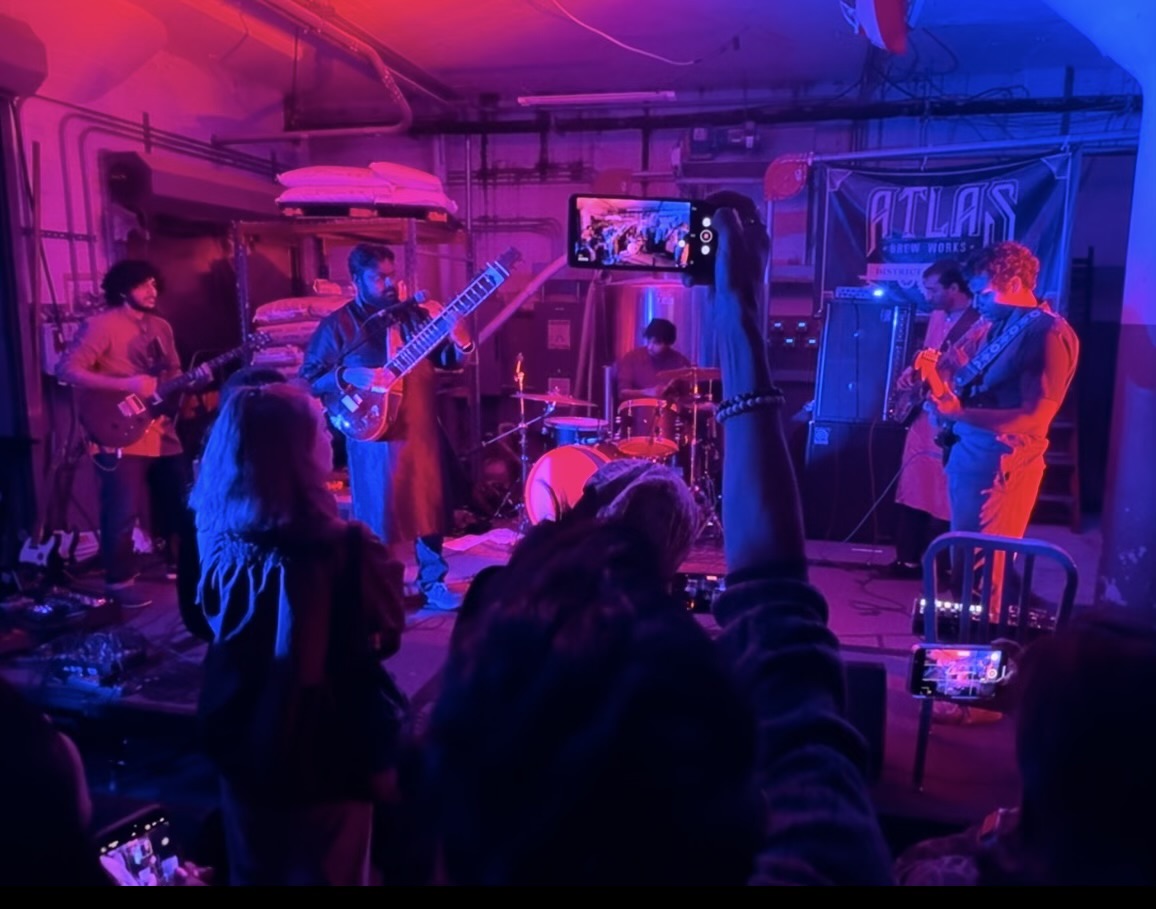 Laal Taal performing at Atlas Brew Works, Washington DC, with an engaged crowd